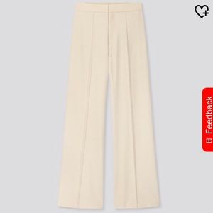 Uniqlo Wide Leg Ivory Trousers NWT Gorgeous!